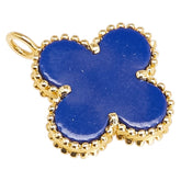 K18YG イエローゴールド シェル(青) クローバー 四つ葉 モチーフ ペンダントトップ レディース 【中古】